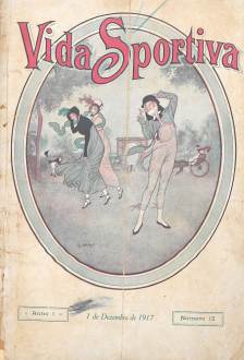 Capas com representações femininas nas edições da revista Vida Sportiva de 1917 e 1918.